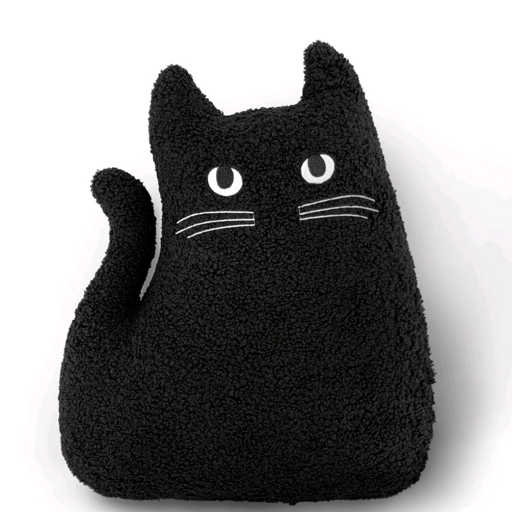 Target Bullseye Black Cat Novelty Hallowen Pillow NWT